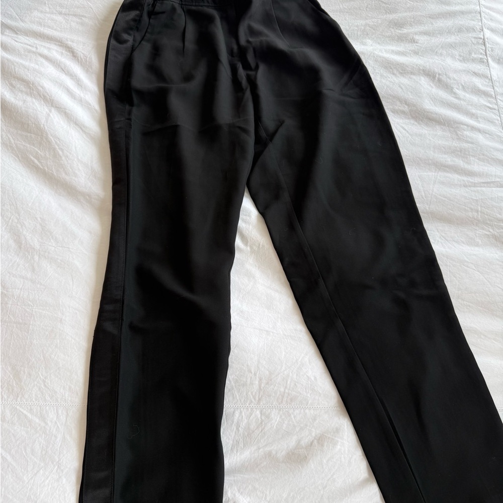 H&M Men's Black Dress Pants with Satin Side Stripe